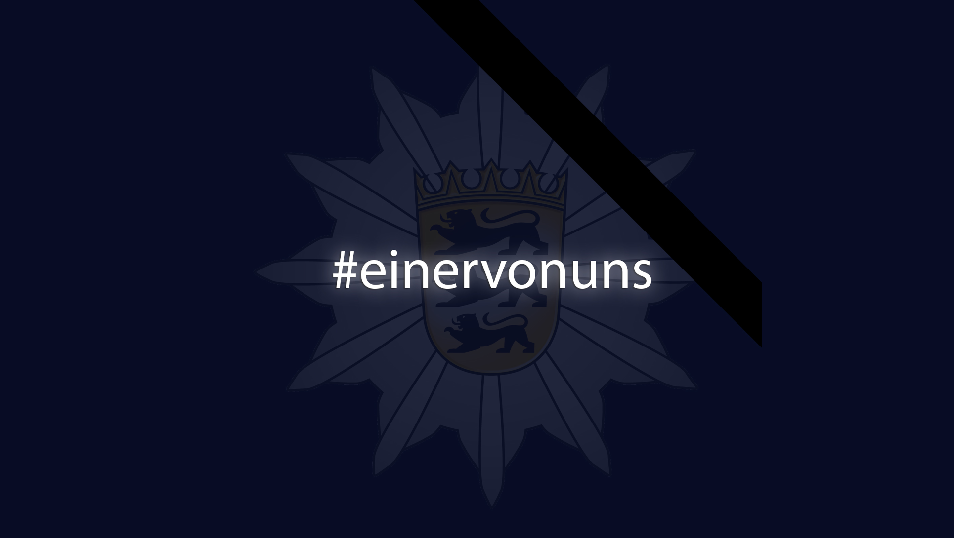 Logo der Polizei NRW mit Trauerflor
